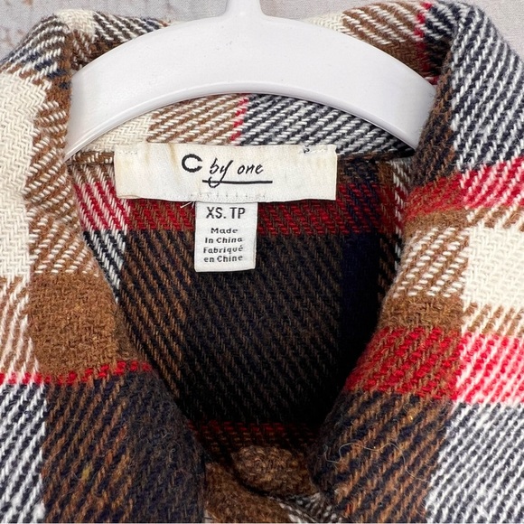 C By One. Cropped Plaid Button Up Jacket SIZE XS - Picture 6 of 13